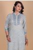 Ether Grey Block Printed Kurta 