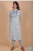 Ether Grey Block Printed Kurta 