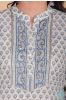 Ether Grey Block Printed Kurta 