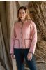 Pink Brown Reversible Quilted Women Jacket