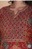 Carmine Red Floral Block Printed Kurta 