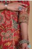 Carmine Red Floral Block Printed Kurta 