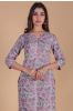 Liliac Floral Block Printed Kurta