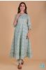 Mint Green Block Printed Anarkali Kurta 