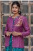 Orchid Purple Embroidered Quilted Silk Jacket