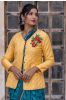 Sunshine Yellow Embroidered Quilted Silk Jacket