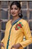 Sunshine Yellow Embroidered Quilted Silk Jacket