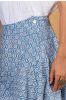 Blue Block Printed Flaired Skirt