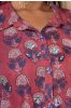 Rose Wine Block Printed Shirt Kaftan