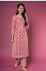 Pink Diamond Block Printed Kurta 