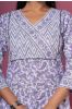 Violet Block Print Kurta 