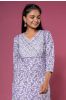 Violet Block Print Kurta 