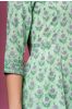 Green Block Printed Anarkali Kurta 