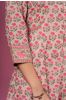 Pink Floral Block Printed Anarkali Kurta 