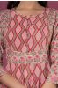 Pink Block Printed Long Kurta 