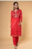 Red Hand Embroidery Kurta 