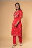 Red Hand Embroidery Kurta 