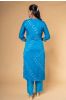 Blue Hand Embroidery Kurta 