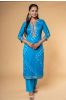 Blue Hand Embroidery Kurta 