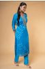 Blue Hand Embroidery Kurta 