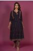 Black Ajrakh Block Printed Kurta 