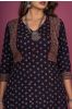 Black Ajrakh Block Printed Kurta 