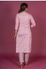 Begonia Pink Block Printed Kurta 