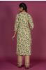 Ash Green Block Printed Kurta 