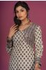 Seed Pearl Ajrakh Block Printed Kurta Set