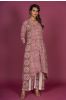 Carmine Pink Block Printed Kurta Set 