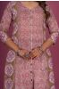 Carmine Pink Block Printed Kurta Set 