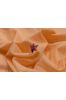 Cadmium Peach Embroidered Cotton Fabric