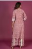 Rose Pink Block Printed Kurta 