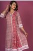 Rose Pink Block Printed Kurta 