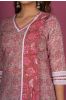 Rose Pink Block Printed Kurta 