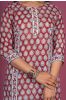 Cranberry Red Block Printed Kurta