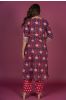 Poppy Red Block Printed Kurta