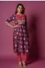 Poppy Red Block Printed Kurta