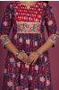 Poppy Red Block Printed Kurta