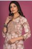 Peach Floral Block Printed Kurta 