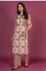 Bellini Peach Block Printed Kurta 