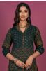 Elm Green Ajrakh Block Printed Kurta