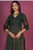 Elm Green Ajrakh Block Printed Kurta