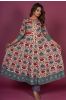 Floral Block Printed Anarkali Kurta 