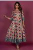 Floral Block Printed Anarkali Kurta 