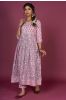 Rose Bloom Block Printed Kurta Set