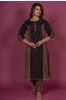 Black Ajrakh Block Printed Kurta 