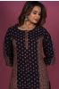 Black Ajrakh Block Printed Kurta 