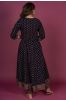 Black Ajrakh Block Printed Anarkali Kurta 