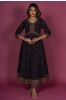 Black Ajrakh Block Printed Anarkali Kurta 